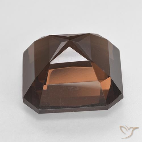 Quartz fumé Brun moyen naturelle Octogone / coupe Émeraude, 13.06 ct, VVS