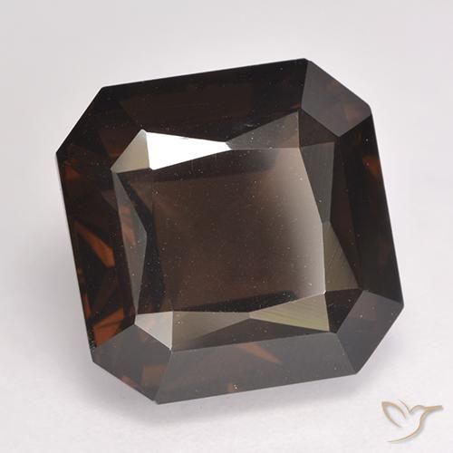Quartz fumé Brun chocolat naturelle Octogone / coupe Émeraude, 9.51 ct, VVS-VS