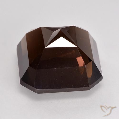 Quartz fumé Brun chocolat naturelle Octogone / coupe Émeraude, 9.51 ct, VVS-VS