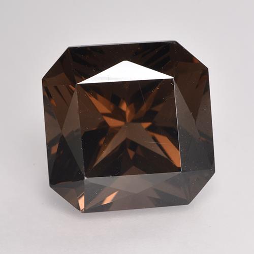 Quartz fumé marron naturelle taille émeraude, 7,64 ct, VVS-VS