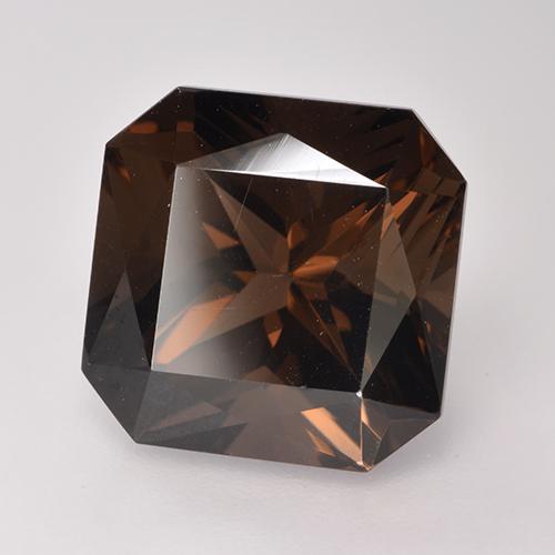 Quartz fumé marron naturelle taille émeraude, 7,64 ct, VVS-VS