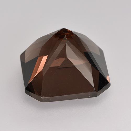 Quartz fumé marron naturelle taille émeraude, 7,64 ct, VVS-VS