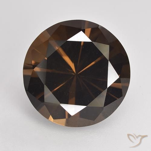6.79ct Naturel Marron foncé Quartz fumé, Tour, VVS-VS