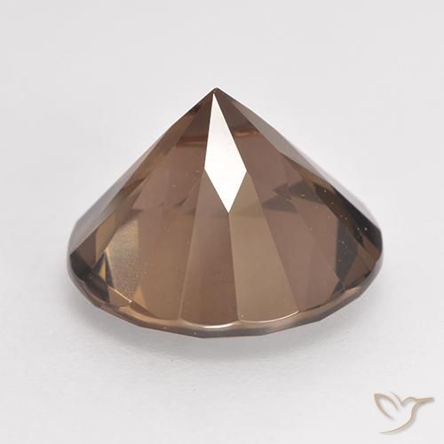 Quartz fumé Marron chaud naturelle Coupe roude, 6.10 ct, VVS-VS