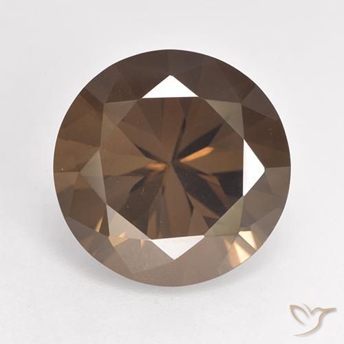 6.40ct Naturel Brun caryer Quartz fumé, Tour, VVS-VS