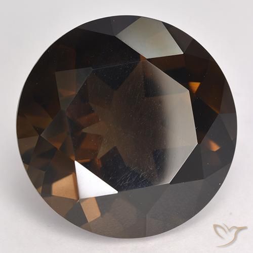 Quartz fumé marron naturelle coupe roude, 17,71 ct, VVS-VS