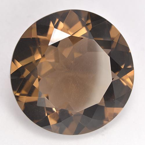 Quartz fumé Brun naturelle Coupe roude, 18.95 ct, VVS-VS