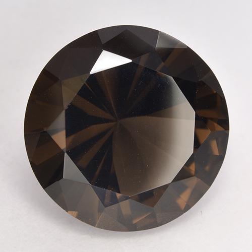 Quartz fumé marron naturelle coupe roude, 10,13 ct, VVS-VS