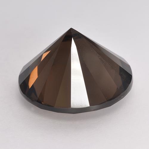Quartz fumé marron naturelle coupe roude, 10,13 ct, VVS-VS