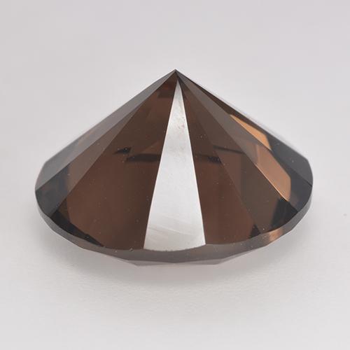 Quartz fumé Brun caryer naturelle Coupe roude, 11.19 ct, VVS-VS