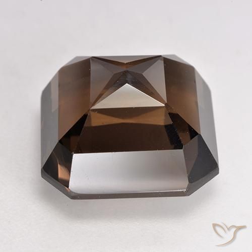 Quartz fumé Brun rougeâtre naturelle Octogone / coupe Émeraude, 8.79 ct, VVS-VS