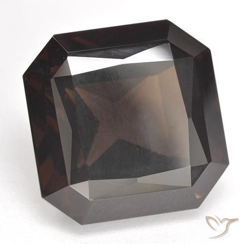 Quartz fumé Brun rougeâtre naturelle Octogone / coupe Émeraude, 12.50 ct, VVS-VS