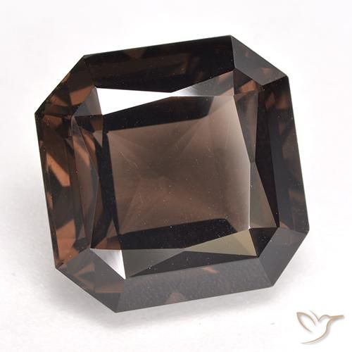 Quartz fumé Brun naturelle Octogone / coupe Émeraude, 9.88 ct, VVS-VS