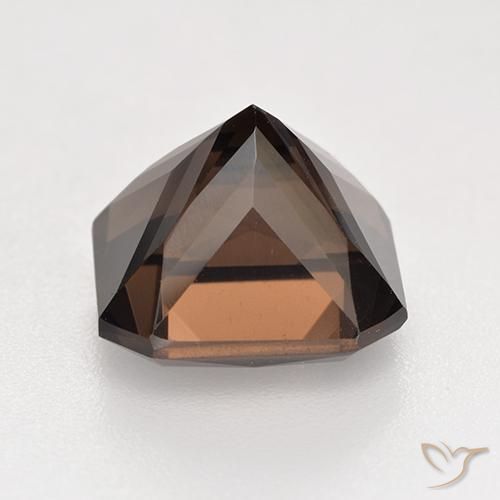 Quartz fumé Marron foncé naturelle Octogone / coupe Émeraude, 6.08 ct, VVS-VS
