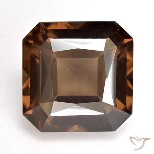 9.51ct Naturel Brun caryer Quartz fumé, Taille émeraude, VS