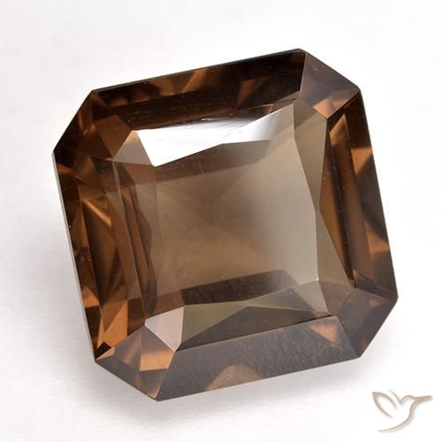 Quartz fumé Brun caryer naturelle Octogone / coupe Émeraude, 9.51 ct, VS