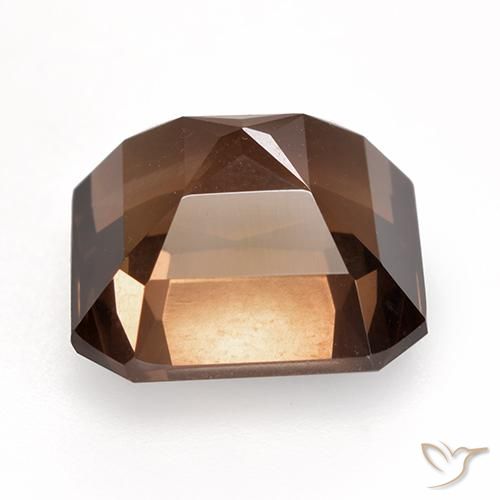 Quartz fumé Brun caryer naturelle Octogone / coupe Émeraude, 9.51 ct, VS
