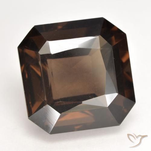 Quartz fumé Brun naturelle Octogone / coupe Émeraude, 10.14 ct, VS