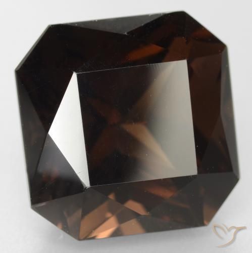 Quartz fumé Brun moyen naturelle Octogone / coupe Émeraude, 13.36 ct, VVS-VS
