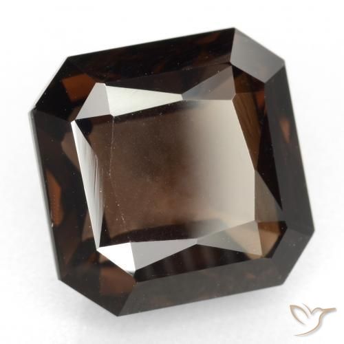 Quartz fumé Brun moyen naturelle Octogone / coupe Émeraude, 6.72 ct, VVS
