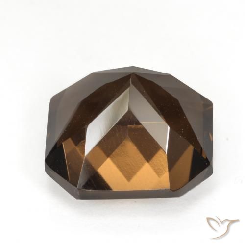 Quartz fumé Brun naturelle Octogone / coupe Émeraude, 8.41 ct, VVS