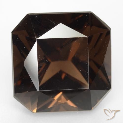 9.85ct Naturel Brun rougeâtre Quartz fumé, Taille émeraude, VVS