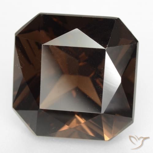 Quartz fumé Brun rougeâtre naturelle Octogone / coupe Émeraude, 9.85 ct, VVS