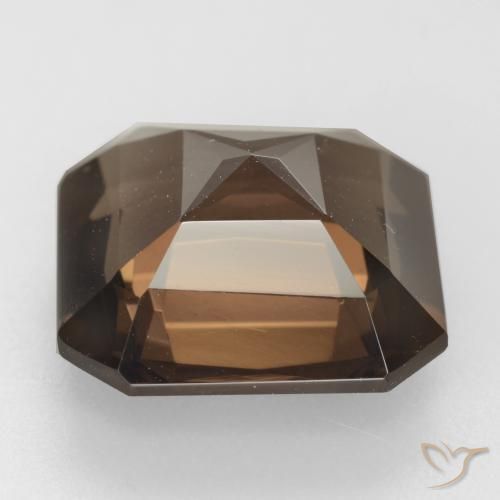 Quartz fumé Brun moyen naturelle Octogone / coupe Émeraude, 8.65 ct, VVS