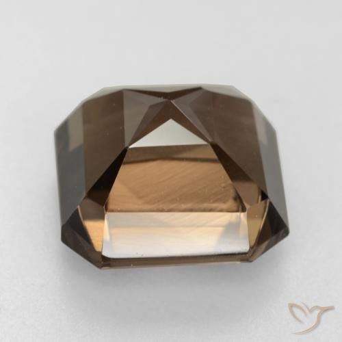 Quartz fumé Brun moyen naturelle Octogone / coupe Émeraude, 6.96 ct, VVS