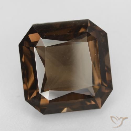 Quartz fumé Brun moyen naturelle Octogone / coupe Émeraude, 9.31 ct, VVS-VS