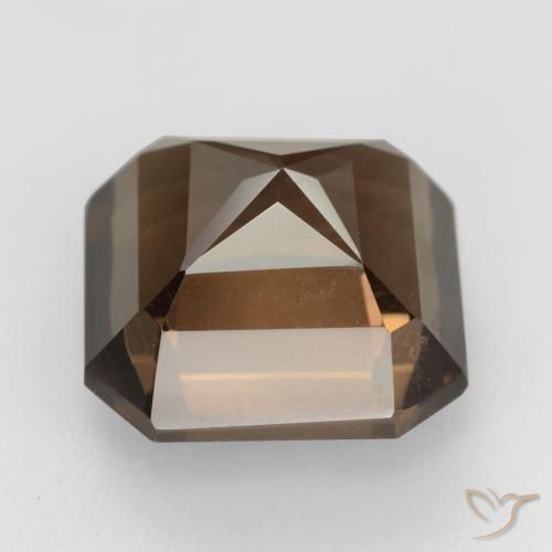 Quartz fumé Brun moyen naturelle Octogone / coupe Émeraude, 9.31 ct, VVS-VS