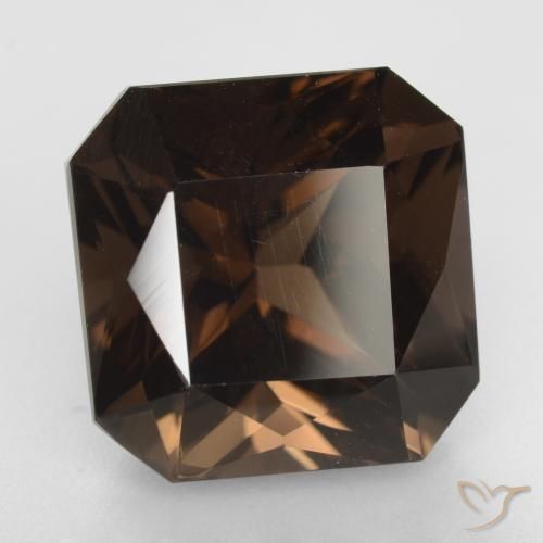 Quartz fumé Brun naturelle Octogone / coupe Émeraude, 10.94 ct, VVS-VS