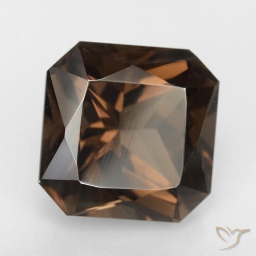 Quartz fumé Brun chocolat naturelle Octogone / coupe Émeraude, 11.88 ct, VVS-VS