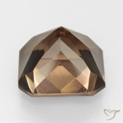 Quartz fumé Brun chocolat naturelle Octogone / coupe Émeraude, 11.88 ct, VVS-VS