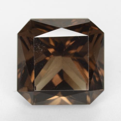 Quartz fumé marron naturelle taille émeraude, 10,19 ct, VVS-VS