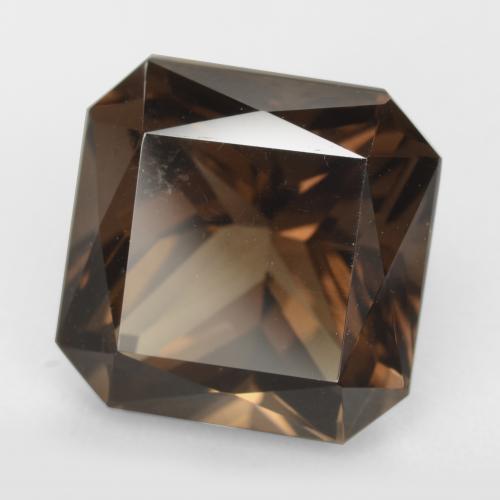 Quartz fumé marron naturelle taille émeraude, 10,19 ct, VVS-VS