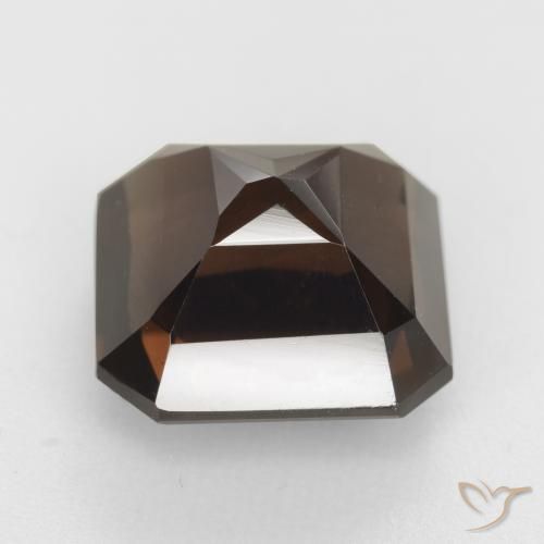 Quartz fumé Brun caryer naturelle Octogone / coupe Émeraude, 6.87 ct, VVS-VS