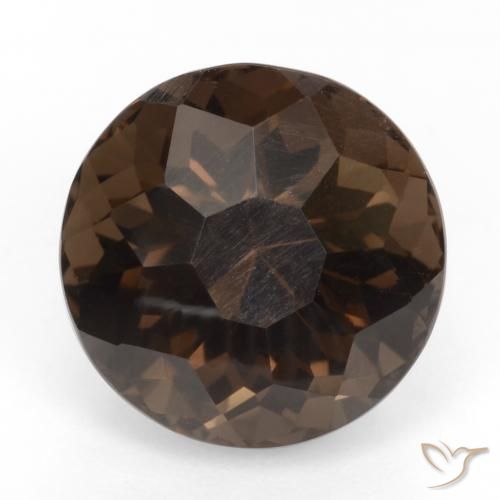 9.56ct Naturel Marron foncé Quartz fumé, Tour, VVS-VS
