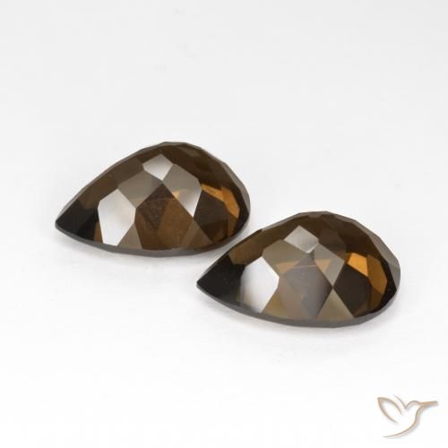 Shop natural 12.61ct Brun chocolat Quartz fumé gems, En forme de poire, from Brésil at GemSelect. In stock, global shipping!