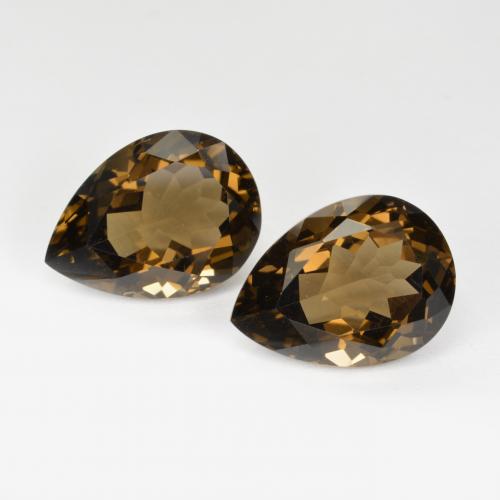 Achetez naturel 13,45ct marron quartz fumé gems, en forme de poire, en provenance brésil chez gemselect. en stock, livraison internationale!
