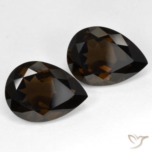 Shop natural 12.39ct Brun chocolat profond Quartz fumé gems, En forme de poire, from Brésil at GemSelect. In stock, global shipping!