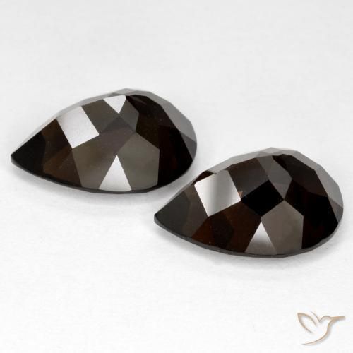 Shop natural 12.39ct Brun chocolat profond Quartz fumé gems, En forme de poire, from Brésil at GemSelect. In stock, global shipping!