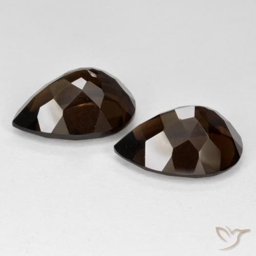 Shop natural 12.92ct Marron ambré Quartz fumé gems, En forme de poire, from Brésil at GemSelect. In stock, global shipping!