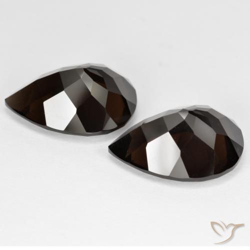 Shop natural 11.99ct Brun chocolat profond Quartz fumé gems, En forme de poire, from Brésil at GemSelect. In stock, global shipping!