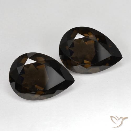 Shop natural 12.60ct Brun chocolat profond Quartz fumé gems, En forme de poire, from Brésil at GemSelect. In stock, global shipping!