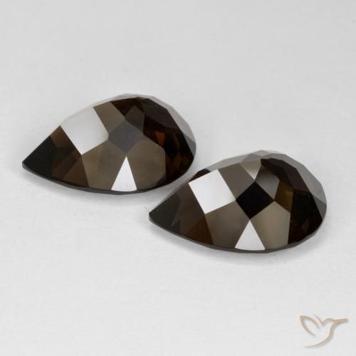 Shop natural 12.60ct Brun chocolat profond Quartz fumé gems, En forme de poire, from Brésil at GemSelect. In stock, global shipping!