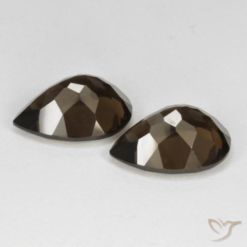 Shop natural 12.32ct Brun chocolat Quartz fumé gems, En forme de poire, from Brésil at GemSelect. In stock, global shipping!