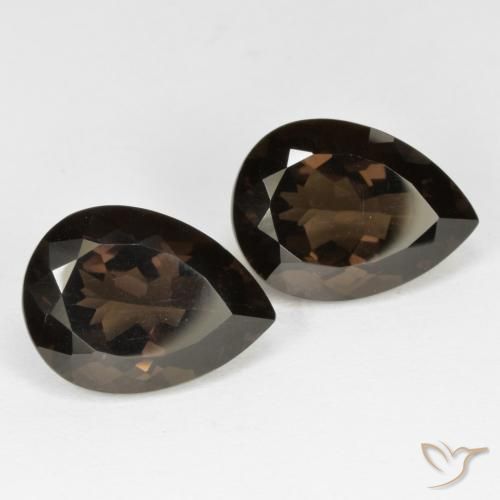 Shop natural 13.07ct Brun chocolat Quartz fumé gems, En forme de poire, from Brésil at GemSelect. In stock, global shipping!