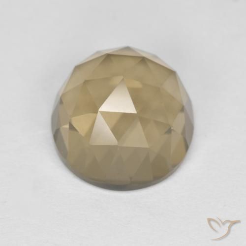 Quartz fumé Brun moka naturelle ovale, 4.97 ct, VVS-VS