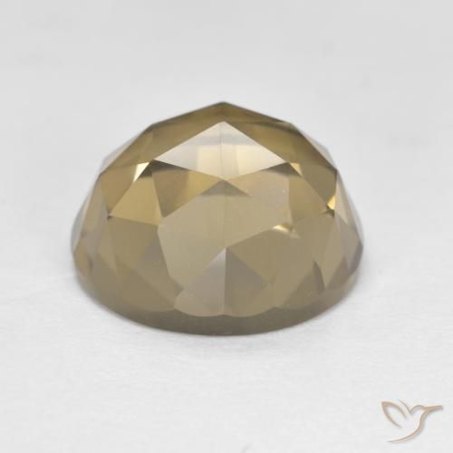 Quartz fumé Brun moka naturelle ovale, 4.97 ct, VVS-VS